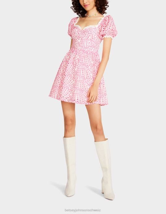 Frauen Betsey Johnson Minikleid mit Ösenkorsett Rosa Kleidung ZJFF271