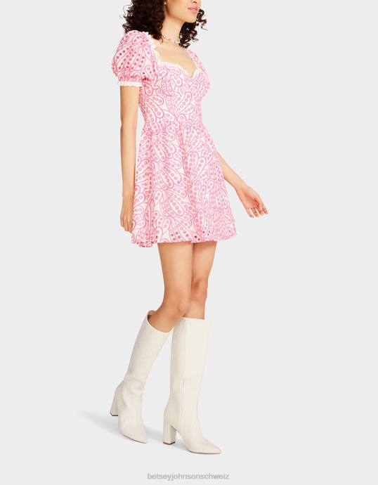 Frauen Betsey Johnson Minikleid mit Ösenkorsett Rosa Kleidung ZJFF271