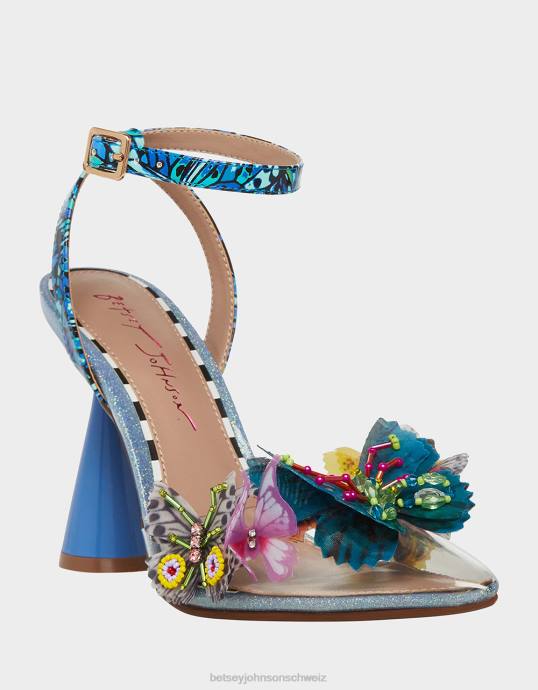 Frauen Betsey Johnson Nadja blau-multi Schuhe ZJFF42