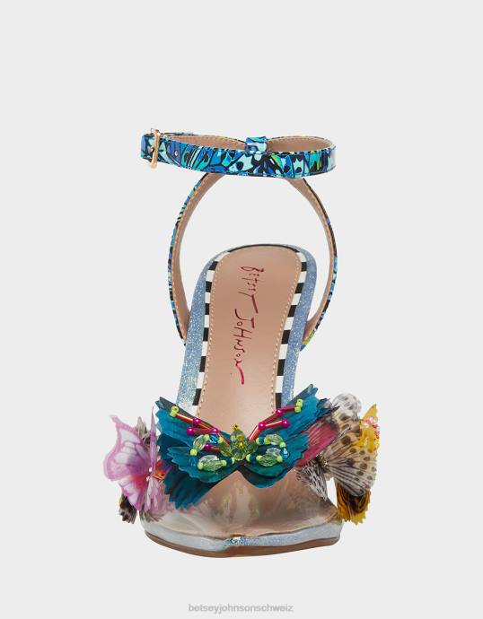 Frauen Betsey Johnson Nadja blau-multi Schuhe ZJFF42