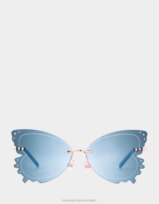 Frauen Betsey Johnson Nehmen Sie eine Flugsonnenbrille mit Blau Zubehör ZJFF369