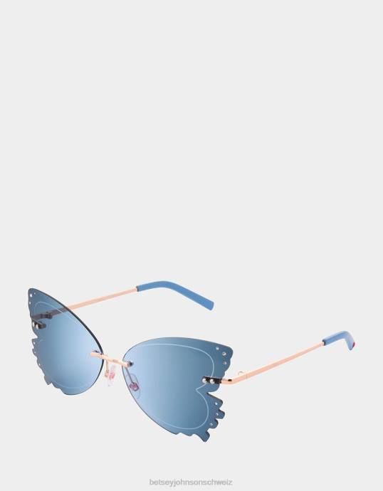 Frauen Betsey Johnson Nehmen Sie eine Flugsonnenbrille mit Blau Zubehör ZJFF369