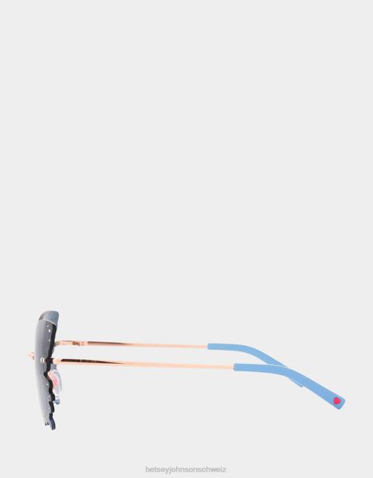 Frauen Betsey Johnson Nehmen Sie eine Flugsonnenbrille mit Blau Zubehör ZJFF369