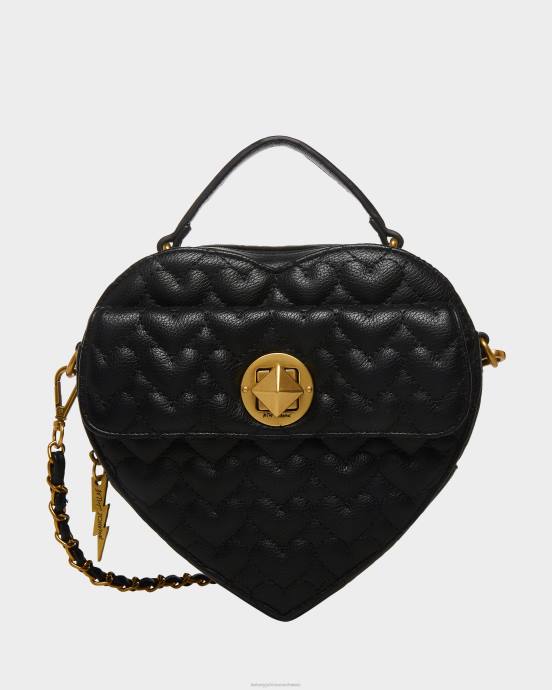 Frauen Betsey Johnson Oh mein Herz Umhängetasche Schwarz Zubehör ZJFF257