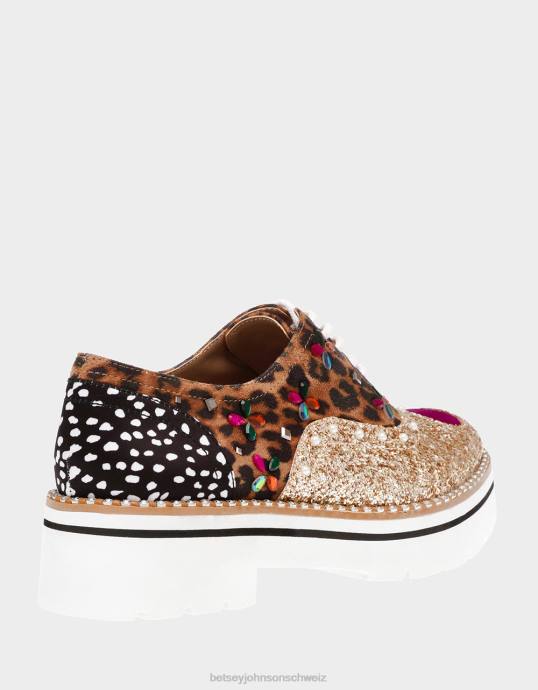Frauen Betsey Johnson Pixxy Gold-Multi Schuhe ZJFF13