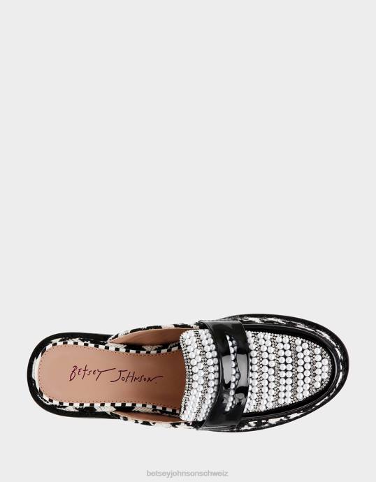 Frauen Betsey Johnson Ronin Schwarz-Weiss Schuhe ZJFF177