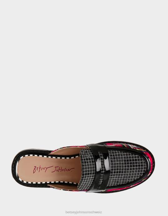 Frauen Betsey Johnson Ronin rot kariert Schuhe ZJFF31