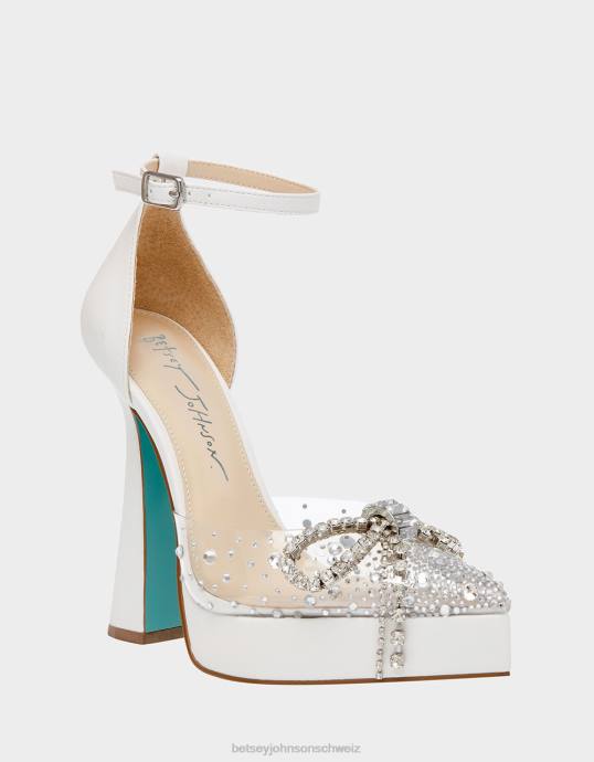 Frauen Betsey Johnson Schatz Weiss Schuhe ZJFF83