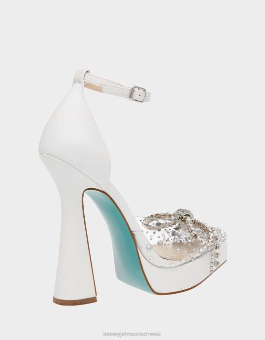 Frauen Betsey Johnson Schatz Weiss Schuhe ZJFF83
