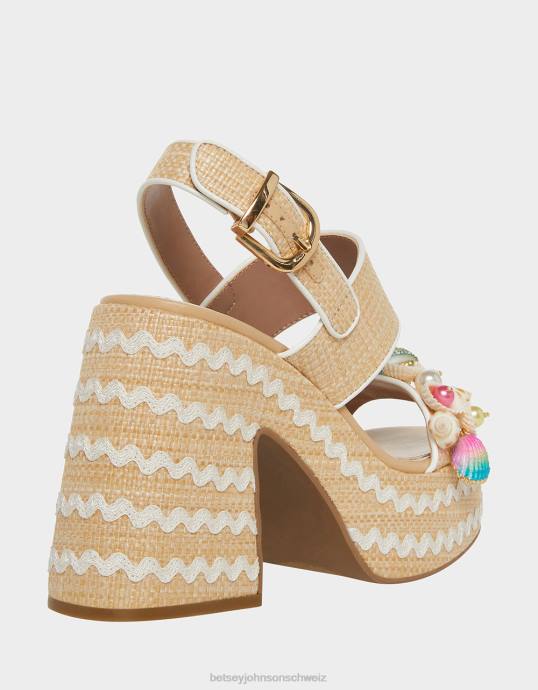 Frauen Betsey Johnson Shellie natürliches Multi Schuhe ZJFF67