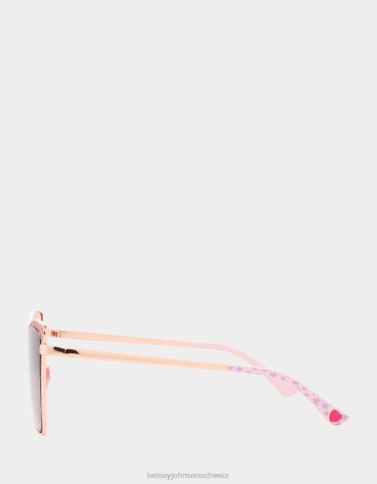 Frauen Betsey Johnson Shine-Time-Sonnenbrille Rosa Zubehör ZJFF387