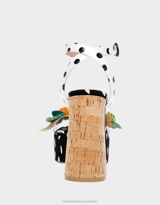 Frauen Betsey Johnson Sprite Schwarz-Weiss Schuhe ZJFF105