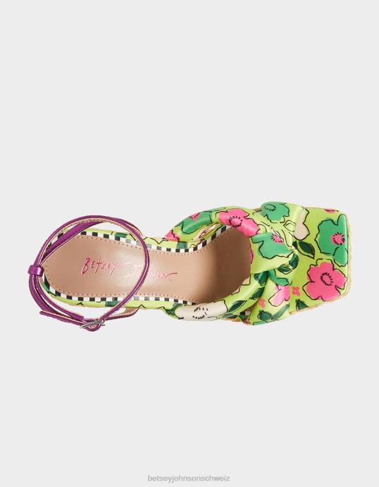 Frauen Betsey Johnson Stiefmütterchen gelbes Multi Schuhe ZJFF153