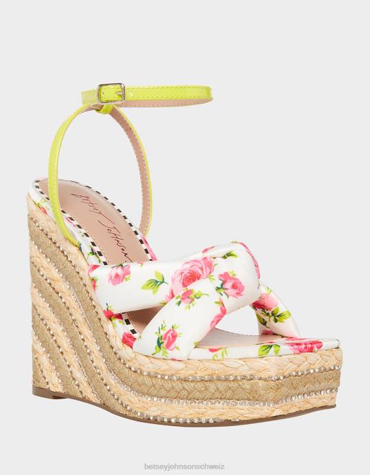 Frauen Betsey Johnson Stiefmütterchen weiß-multi Schuhe ZJFF127
