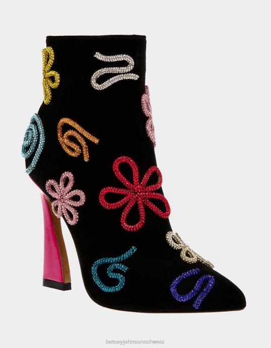 Frauen Betsey Johnson Sylvia Schwarz multi Schuhe ZJFF145