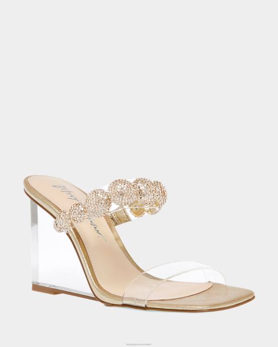 Frauen Betsey Johnson Troy Gold Schuhe ZJFF141