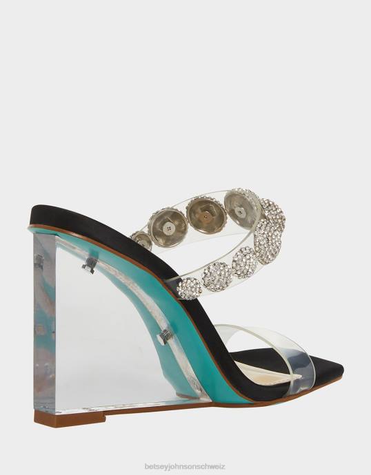 Frauen Betsey Johnson Troy Schwarz Schuhe ZJFF163