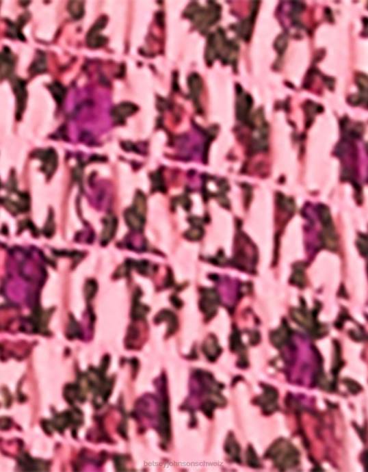 Frauen Betsey Johnson Trägerloses Vintage-Minikleid mit Blümchenmuster Rosa Kleidung ZJFF294