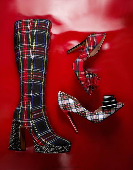 Frauen Betsey Johnson Valeria schwarz kariert Schuhe ZJFF173