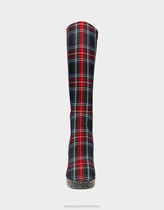 Frauen Betsey Johnson Valeria schwarz kariert Schuhe ZJFF173