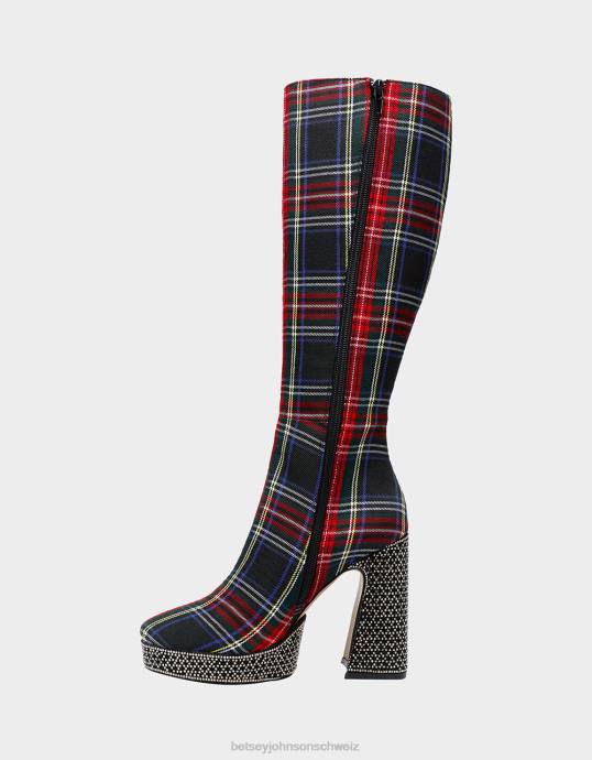 Frauen Betsey Johnson Valeria schwarz kariert Schuhe ZJFF173