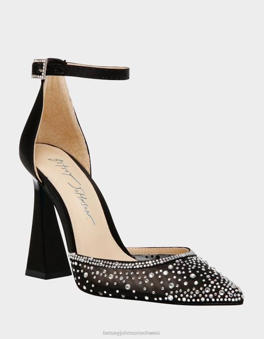 Frauen Betsey Johnson Viola Schwarz Schuhe ZJFF166