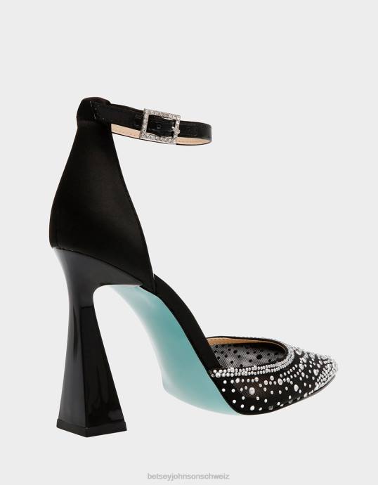 Frauen Betsey Johnson Viola Schwarz Schuhe ZJFF166