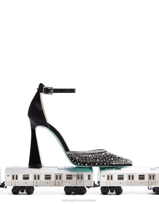 Frauen Betsey Johnson Viola Schwarz Schuhe ZJFF166