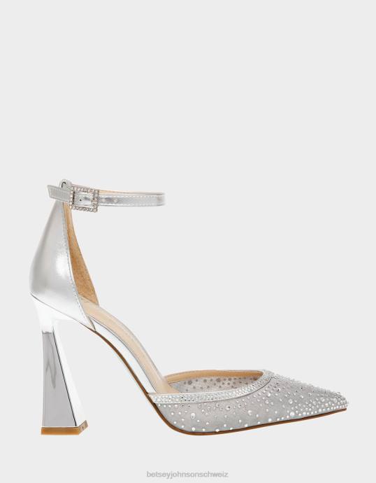Frauen Betsey Johnson Viola Silber Schuhe ZJFF29