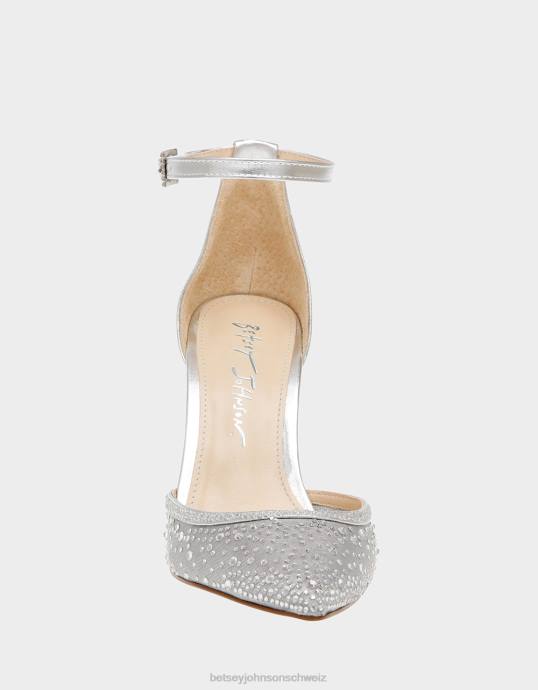 Frauen Betsey Johnson Viola Silber Schuhe ZJFF29