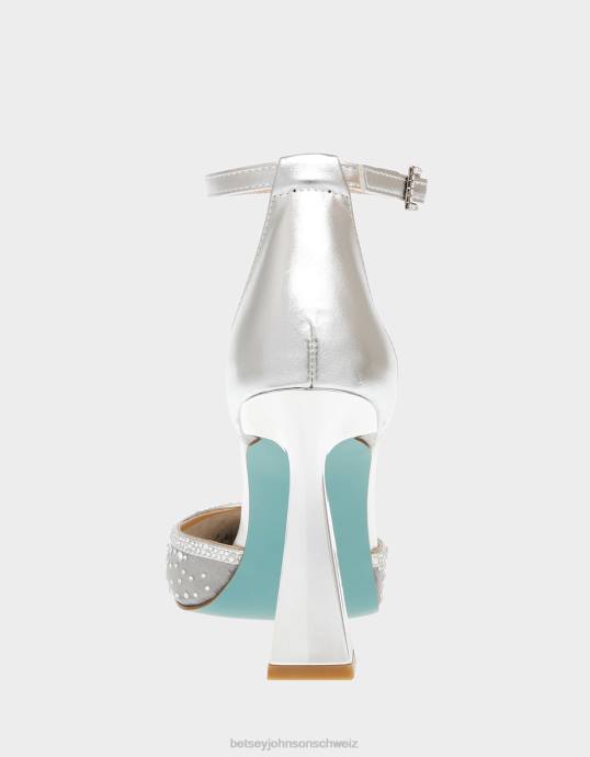 Frauen Betsey Johnson Viola Silber Schuhe ZJFF29