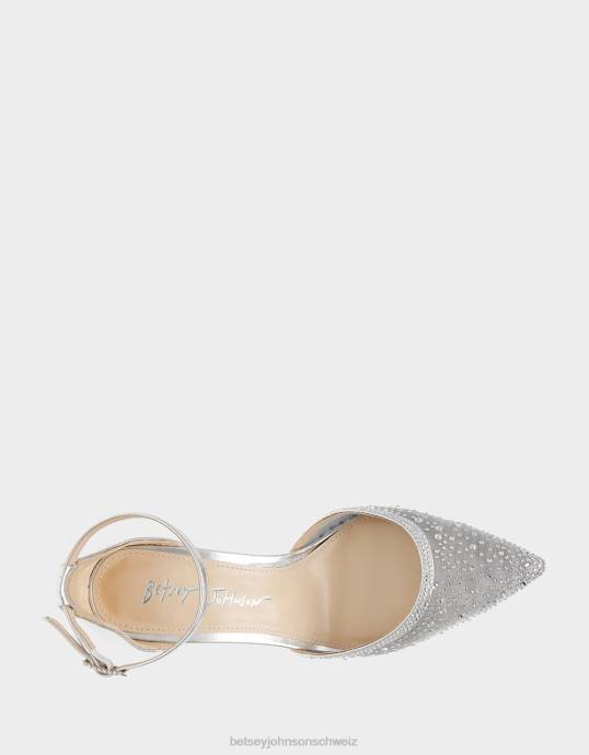 Frauen Betsey Johnson Viola Silber Schuhe ZJFF29