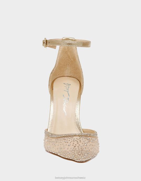 Frauen Betsey Johnson Viola staubiges Gold Schuhe ZJFF108