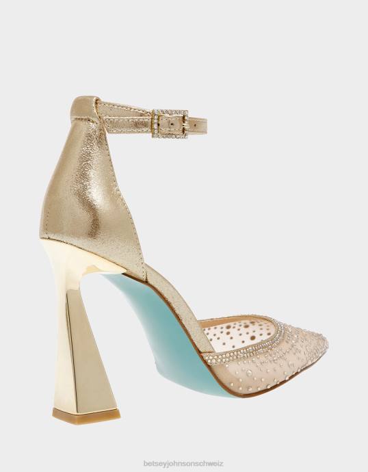 Frauen Betsey Johnson Viola staubiges Gold Schuhe ZJFF108