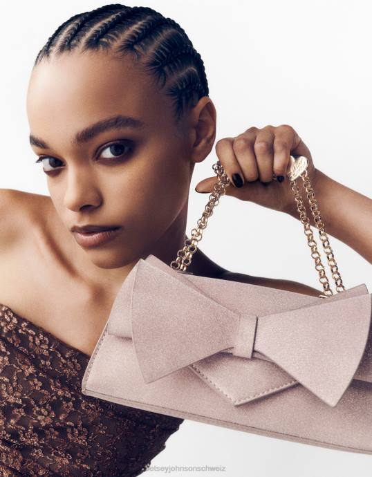 Frauen Betsey Johnson Wandelbare Tasche mit eckiger Schleife Sekt Zubehör ZJFF249