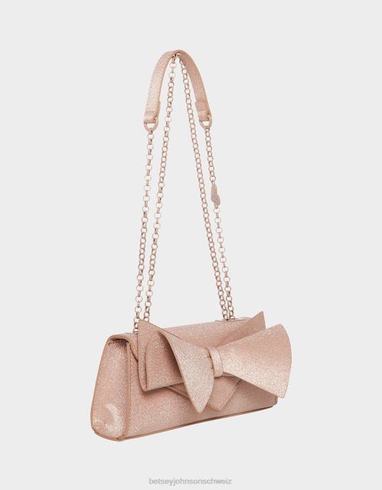 Frauen Betsey Johnson Wandelbare Tasche mit eckiger Schleife Sekt Zubehör ZJFF249