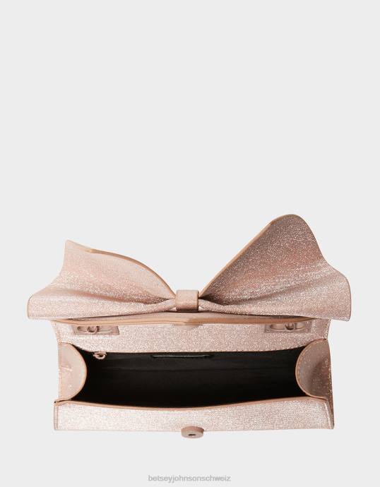 Frauen Betsey Johnson Wandelbare Tasche mit eckiger Schleife Sekt Zubehör ZJFF249