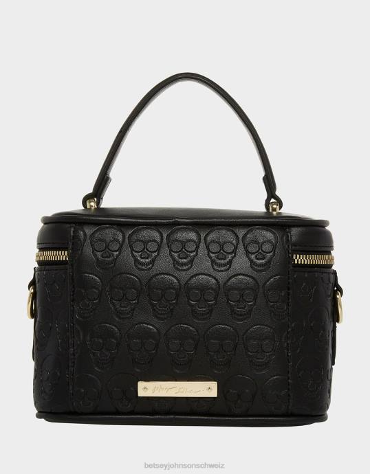 Frauen Betsey Johnson XO-Schädel-Waschtisch Schwarz Zubehör ZJFF227