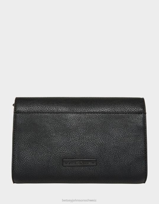 Frauen Betsey Johnson XO-Totenkopf-Umhängetasche Schwarz Zubehör ZJFF226