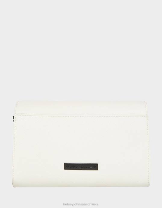 Frauen Betsey Johnson XO-Totenkopf-Umhängetasche Weiss Zubehör ZJFF245