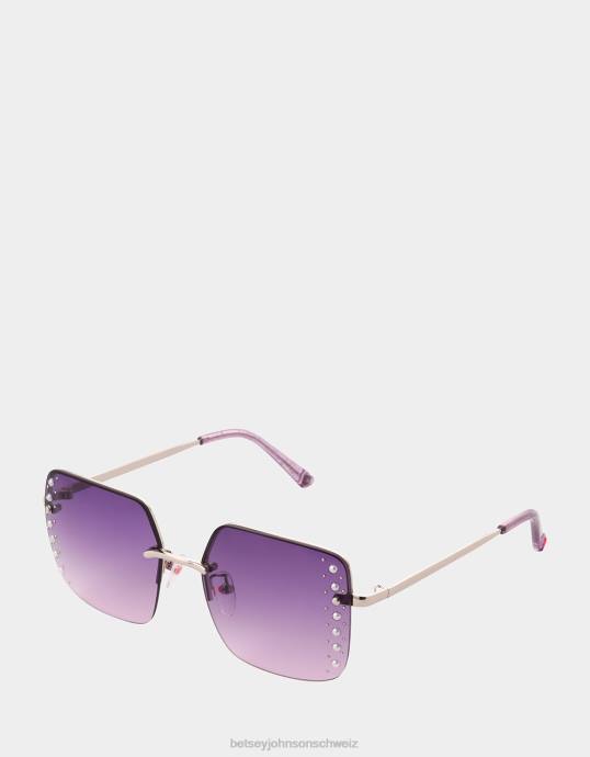 Frauen Betsey Johnson am Rand Sonnenbrille Rosa Zubehör ZJFF370
