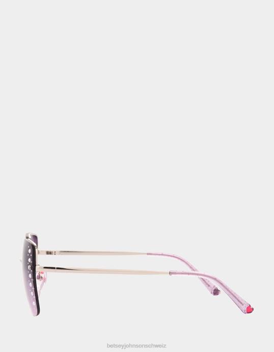 Frauen Betsey Johnson am Rand Sonnenbrille Rosa Zubehör ZJFF370