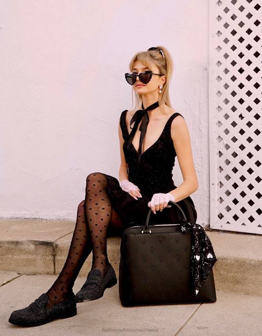 Frauen Betsey Johnson aron Schwarz Schuhe ZJFF46