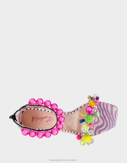 Frauen Betsey Johnson clooney rosa multi Schuhe ZJFF98