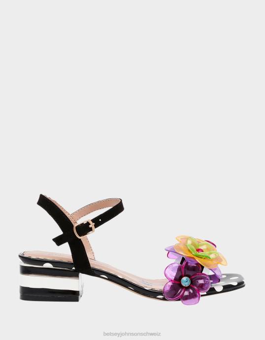 Frauen Betsey Johnson dottee schwarz-multi Schuhe ZJFF57