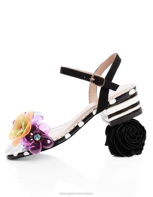 Frauen Betsey Johnson dottee schwarz-multi Schuhe ZJFF57