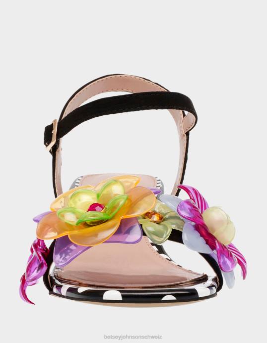 Frauen Betsey Johnson dottee schwarz-multi Schuhe ZJFF57