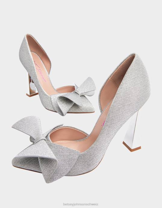 Frauen Betsey Johnson edel Silber Schuhe ZJFF26