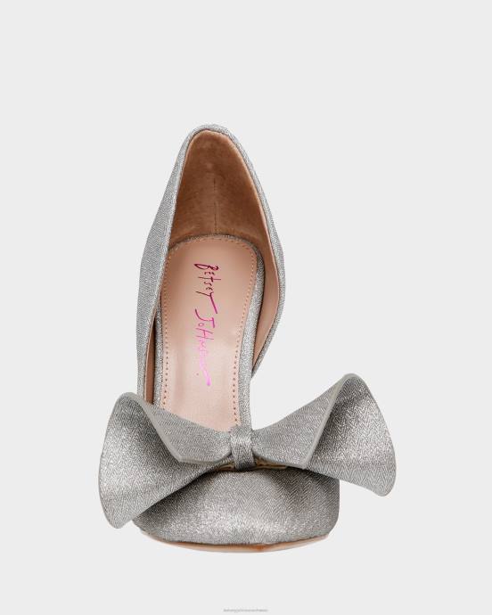 Frauen Betsey Johnson edel Silber Schuhe ZJFF26