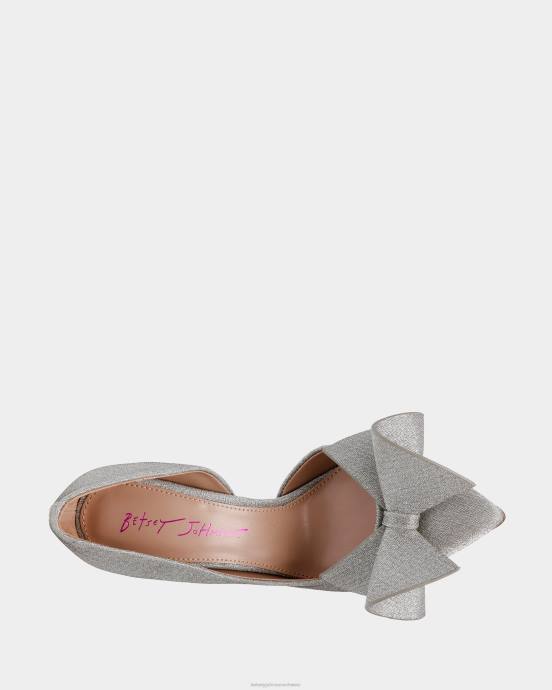 Frauen Betsey Johnson edel Silber Schuhe ZJFF26